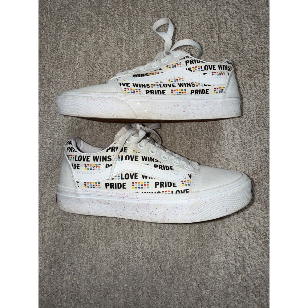 Vans Pride "Love Wins" Pre-Loved Sneakers Women's Sz 6 -‎ Cute Pride Kicks! 🌈💖